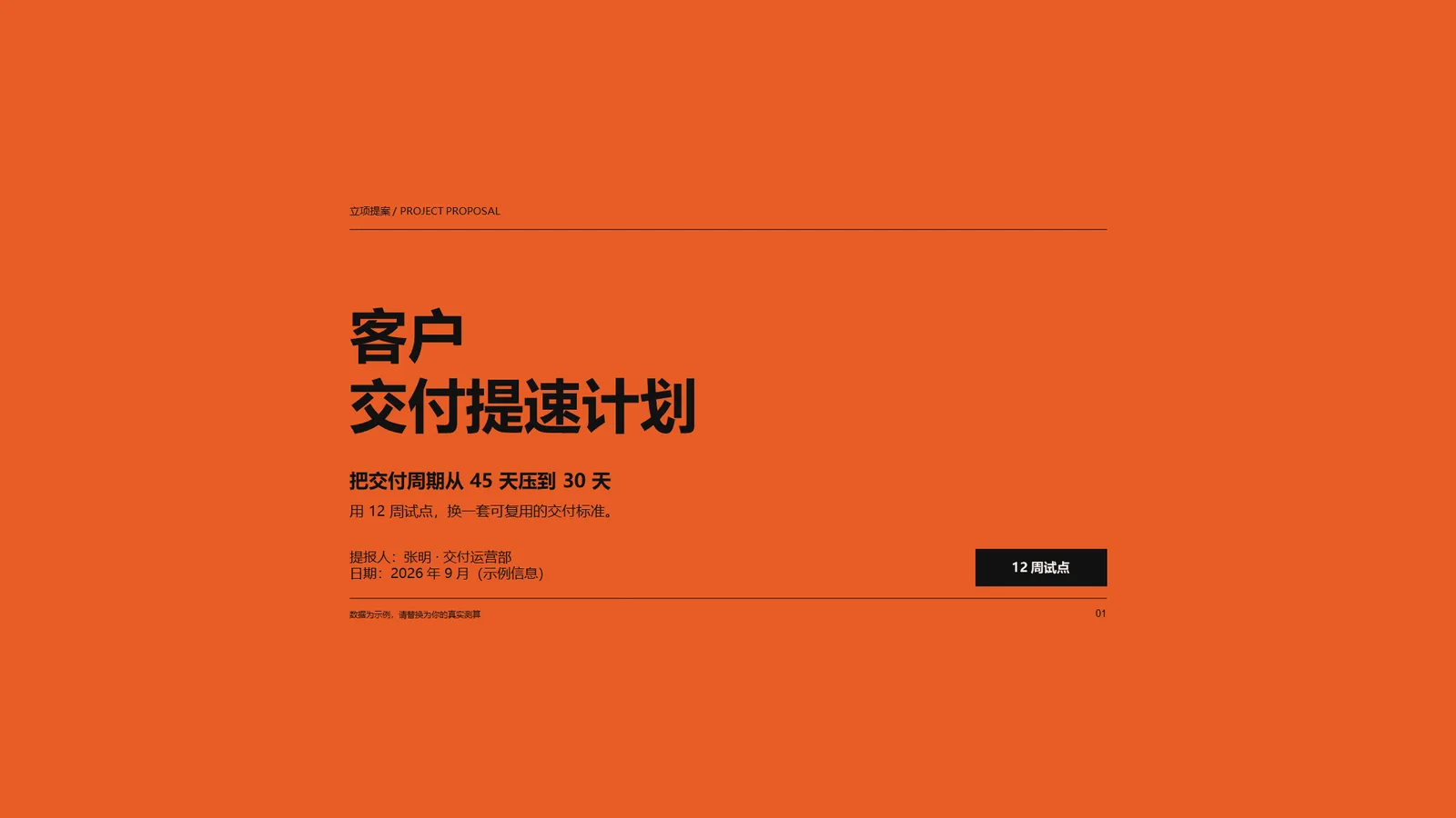 项目立项汇报 PPT 模板 预览图